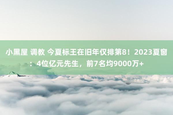 小黑屋 调教 今夏标王在旧年仅排第8！2023夏窗：4位亿元先生，前7名均9000万+