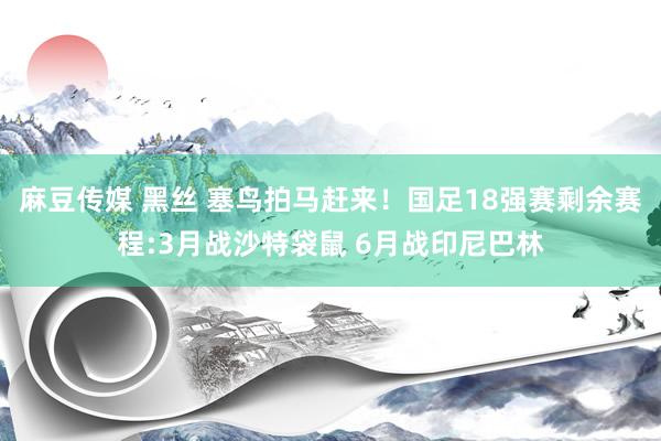 麻豆传媒 黑丝 塞鸟拍马赶来！国足18强赛剩余赛程:3月战沙特袋鼠 6月战印尼巴林