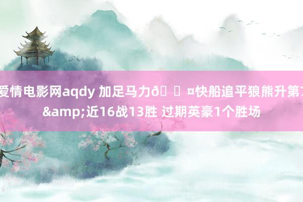 爱情电影网aqdy 加足马力🚤快船追平狼熊升第7&近16战13胜 过期英豪1个胜场